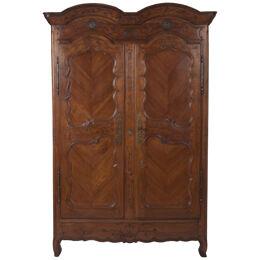 French 18th Century Transition Cherrywood Armoire Cupboard, circa 1760