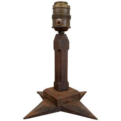Cast Iron Star Antique Small Table Lamp