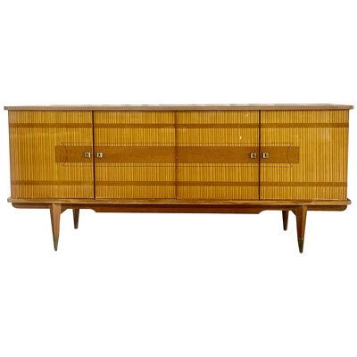 Mid-Century Modern French Sideboard, Buffet, Console, Cabinet, Cuban Mahogany
