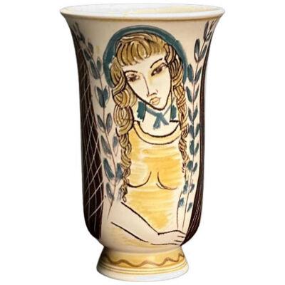 Carl-Harry Stålhane, Swedish Mid-Century Modern, Stoneware Vase, Sweden, 1943