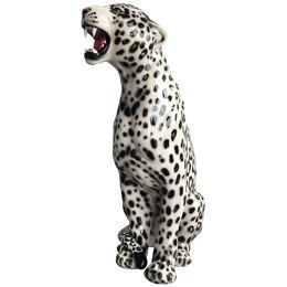 Leopard Black and White Left Sculpture