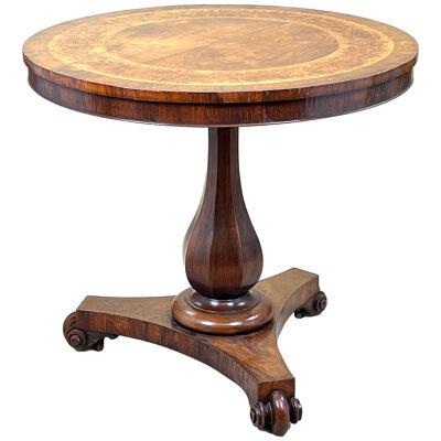 Mid 19th Century Rosewood & Marquetry Circular Table 