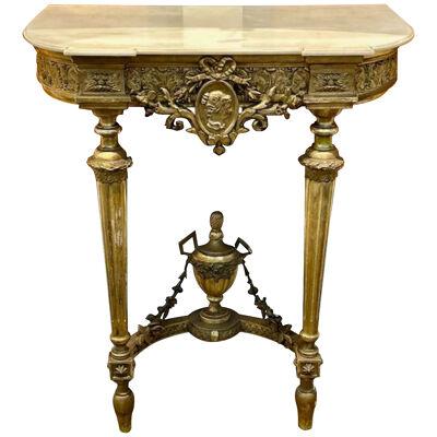 19th Century Carved and Giltwood Neo-Classical Console