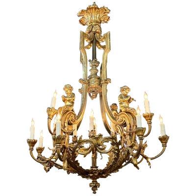 French Louis XV Style Bronze Chandelier
