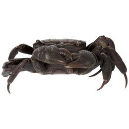 Japan articulated jizai okimono crab bronze - Meiji