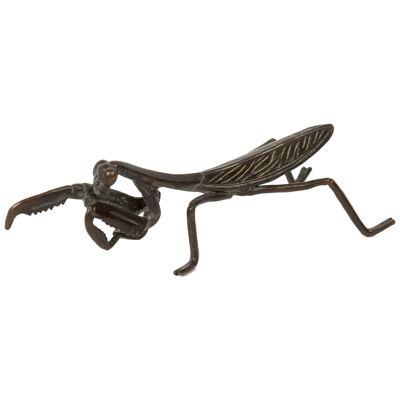 Japan bronze praying mantis insect sculpture okimono - Meiji