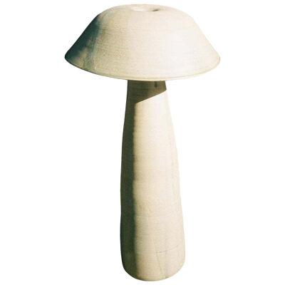 Bone-White Raw Medium Mushroom Lamp by Nick Pourfard