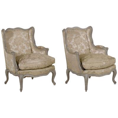 Pair of Rococo style armchairs, circa 100 years old.