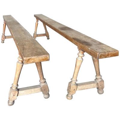 Pair of late 18th- early 19th century French benches