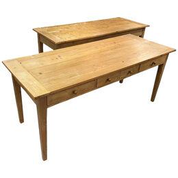 Pair of English Stripped Pine Tables 'Sold Individually'