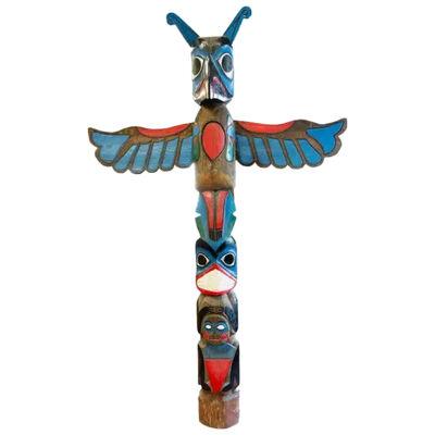 Large Tsimshian Thunderbird Totem Pole by George Mather Sr.