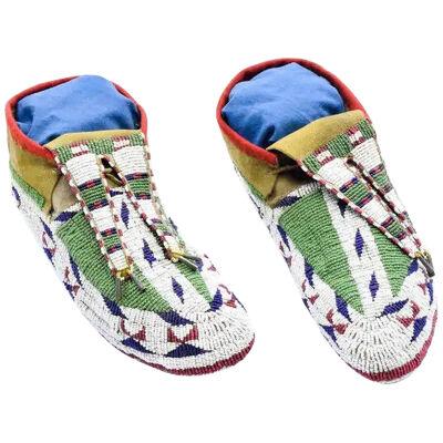 Native American Sioux Authentic Ceremonial Moccasins