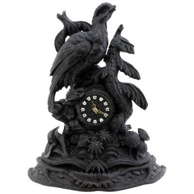 Swiss Hand-Carved Black Forest Game Clock