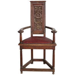 19th Century Neogothic Armchair
