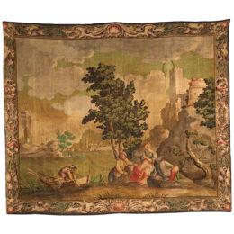 19th Century French Handpainted Wall Hanging