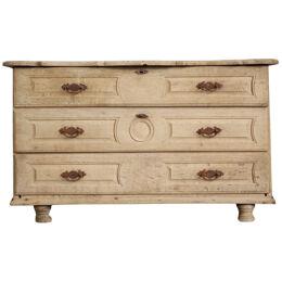 18th Century Bleached Oak Commode