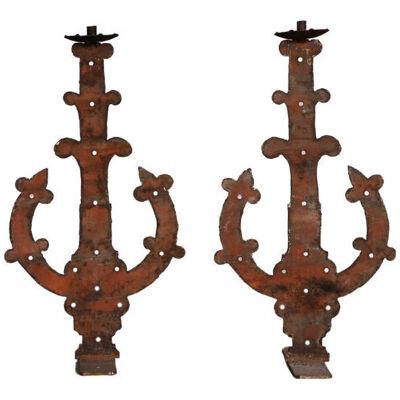 18th Century French Iron Candle Holder