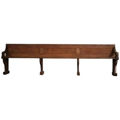 19th Century French Wooden Church Pew
