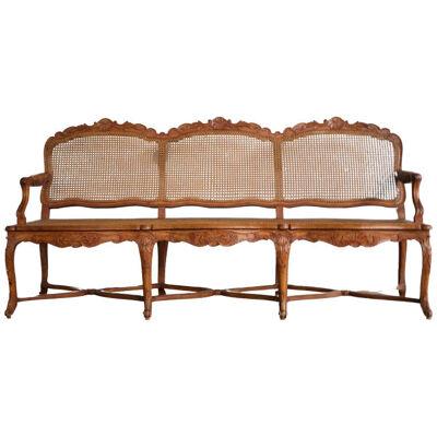 18th Century French Caned Bench