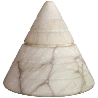 1970s French Alabaster Conical Lamp
