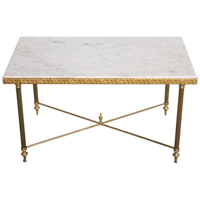 1950s Coffee Table with Marble Top