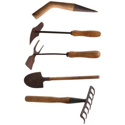 Early 20th Century French Small Garden Tools (Set of 5)