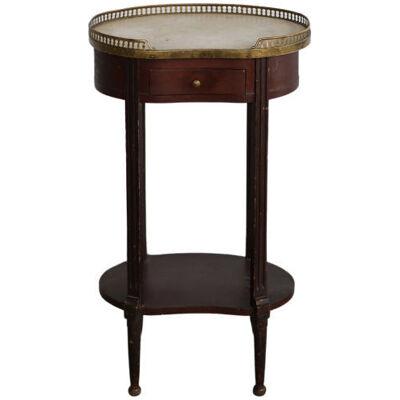 20th Century French Bedside Table with Marble Top