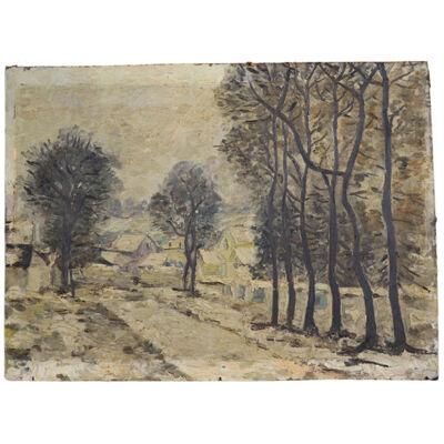 Early 20th Century French Dark Landscape Painting