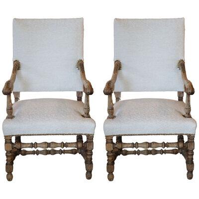 1800s Louis XIII Chairs (Set of 2)
