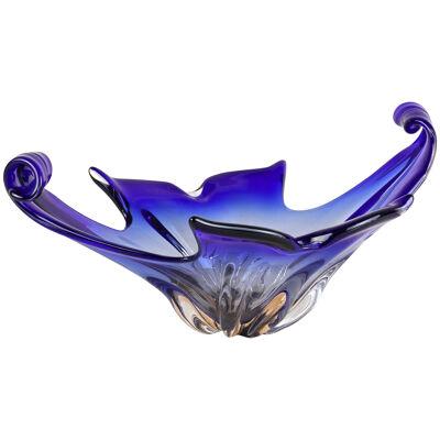 Blue Murano Glass Bowl - Mid-Century Modern, Italy circa 1960/70