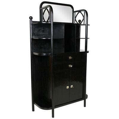 Black Art Nouveau Display Cabinet by Josef Hoffmann for Thonet, AT ca. 1905