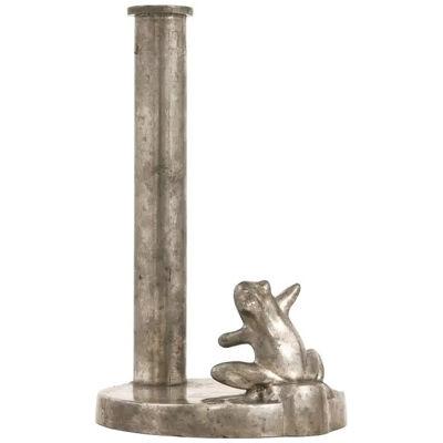 Art Deco Candlestick with Frog in Pewter, 1934