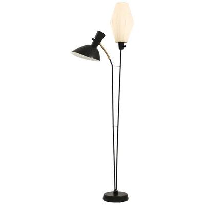 Floor Lamp in Black Lacquered Metal by Hans Bergström, 1950's