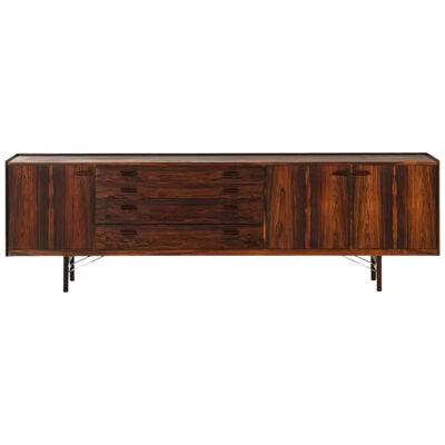 Sideboard in Rosewood and Steel by Ib Kofod-Larsen, 1960s