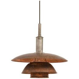 Ceiling Lamp in Copper and Nickel Plated Steel by Poul Henningsen, 1920's