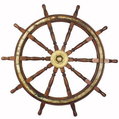 Antique 6ft 3" Harland & Wolff, Belfast, ship's wheel 19th Century