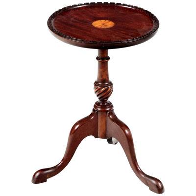18th Century Wine Table With Sheraton-style Satinwood Inlay