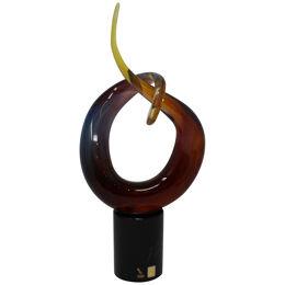 Curl Ribbon Sculpture From Murano