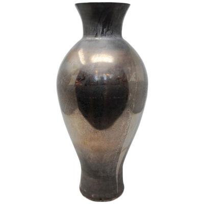 Venini - Lucenti Silver Vase by Venini