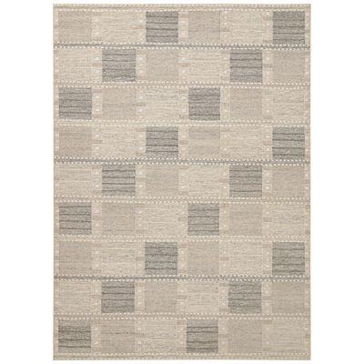 Rug & Kilim’s Scandinavian style Kilim with Beige and Gray Geometric Patterns 