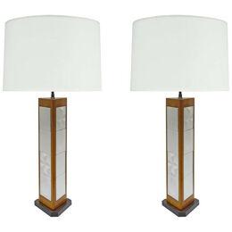 Pair Of George Nelson Modernist Table Lamps 