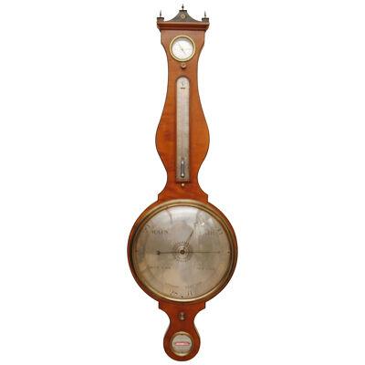Regency Satinwood Wheel Barometer