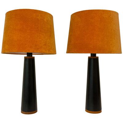 Scandinavian Pair of Table Lamps Luxus, Sweden, 1970s