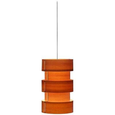 Large J.A. Coderch 'Columna Cister' Wood Suspension Lamp for Tunds