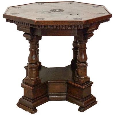 Baroque Walnut Side Table, 18th or 19th century