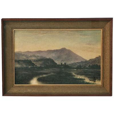 Early Californian Painting of Marin and Mt Tamalpais, circa 1870