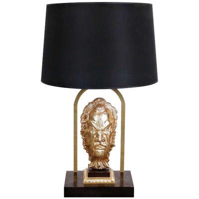 1970s French Messing Table Lamp in the style of Maison Jansen
