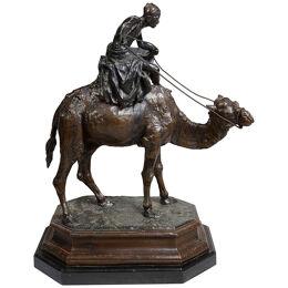 19th Century bronze Arab on a camel.
