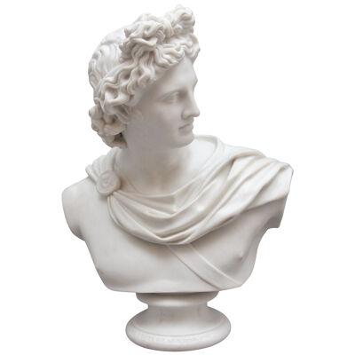 19th Century Art Union of London parian bust of Apollo