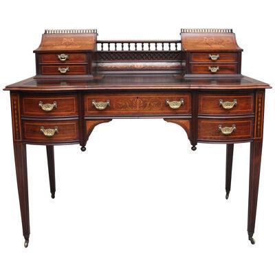 Early 20th Century rosewood and marquetry inlaid desk